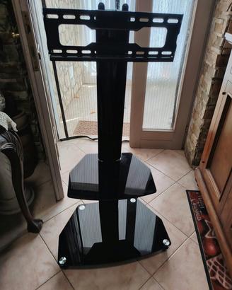 Porta tv con mensole in vetro
