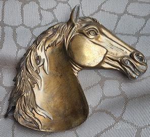 posacenere in ottone testa di cavallo 