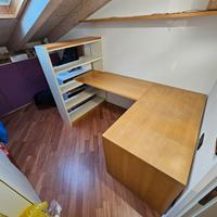 scrivania e libreria in legno zola predosa 