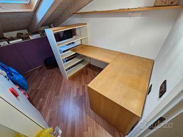 scrivania e libreria in legno zola predosa 