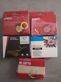 Lotto 5 Cartucce Compatibili Epson T0711 T0712 T07