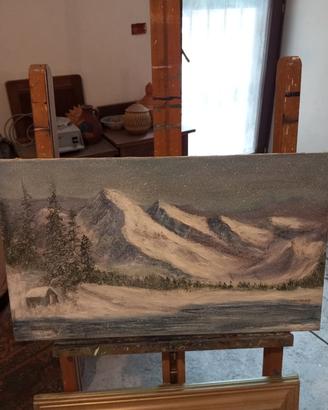 Quadro olio su tela paesaggio 