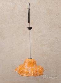 lampadario ninfee design Venini toni zuccheri 