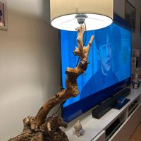 Lampada artigianale in legno