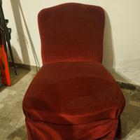 2 poltroncine vintage velluto 