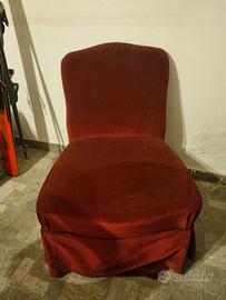 2 poltroncine vintage velluto 