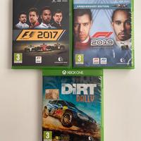 Set 3 giochi xbox one dirty rally e 2 giochi f1