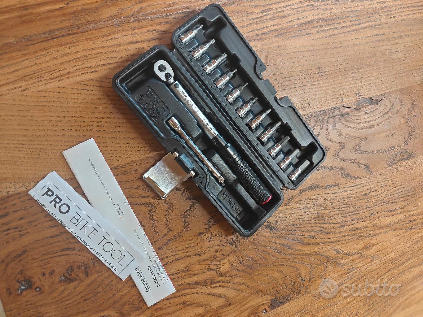 Chiave Dinamometrica PRO BIKE TOOL 3/8 - Kit 10-60 Nm Per Manutenzione Bici Con Adattatori