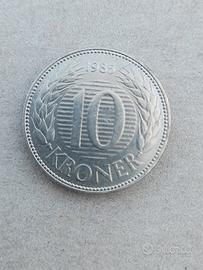 moneta Danimarca 10 corone 