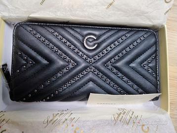 Portafoglio donna Carrera Italia, colore nero. Log