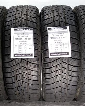 4 PNEUMATICI USATI 185/60R15 88T POLARIS 3 BARUM G