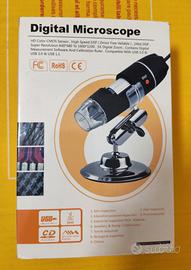 microscopio digitale USB led e supporto
