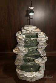 Fontana Zen a Cascata con Lampada Orientabile59x30