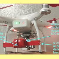 x drone DJI phantom 2 3 e 4 sgancio pesca dedicato