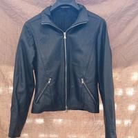 Giacca in Vera Pelle Nera da Donna - Stile Biker