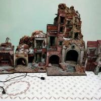 Presepe napoletano illuminato - realizzato a mano