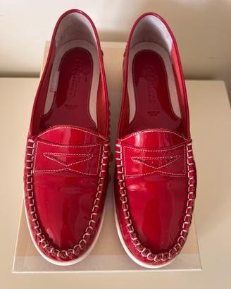 Melluso-mocassini n38 vernice rossa