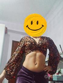 Crop top in velo