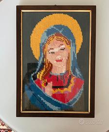Quadro vintage anni ‘70 Madonna mezzo punto