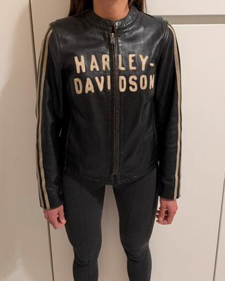 Giacca pelle biker vintage donna Harley Davidson