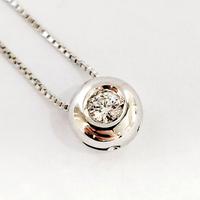 Collana punto luce cipollina Diamante Oro Bianco