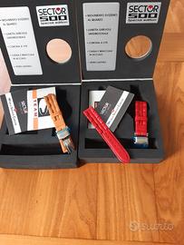 lotto 2astucci orologio sector tiratura limitata