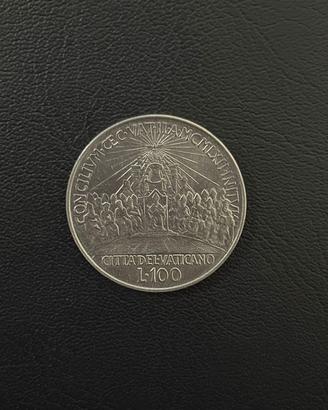 100 lire città del vaticano 1962