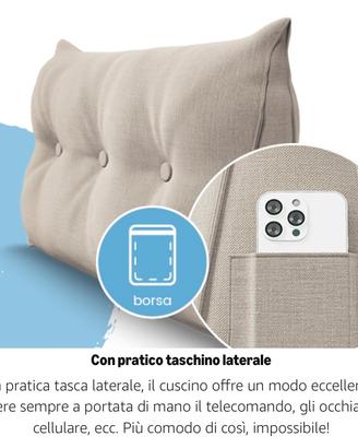 Cuscino per testiera letto matrimoniale
