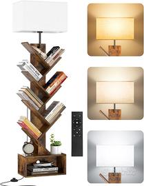 Libreria a Forma di Albero in Legno con Luce