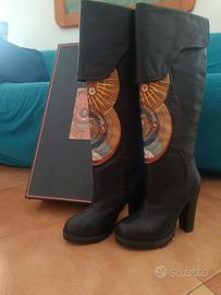 Stivali in pelle nera Gattinoni