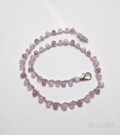 Collana choker con cristalli