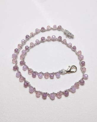 Collana choker con cristalli