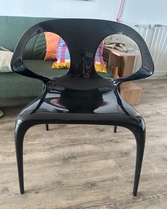 2 Sedie nere roche bobois in policarbonato ava