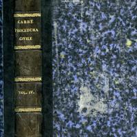 LEGGI DELLA PROCEDURA CIVILE di CARRÈ C.J.L. 1856