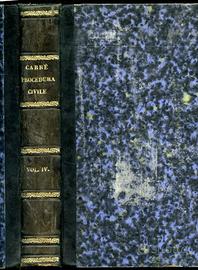 LEGGI DELLA PROCEDURA CIVILE di CARRÈ C.J.L. 1856