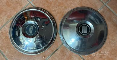 Coppia borchie coprimozzi Fiat auto d’epoca