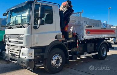 DAF CF 410 85 cassone ribaltabile con gru