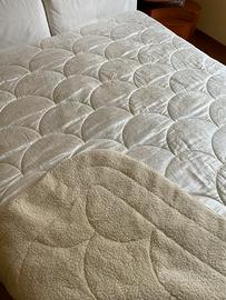 Coperta matrimoniale in lana merino e raso