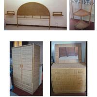 Arredamento camera da letto in vimini