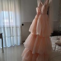 Abito rosa antico. Vestito rosa per 18°