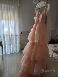 Abito rosa antico. Vestito rosa per 18°