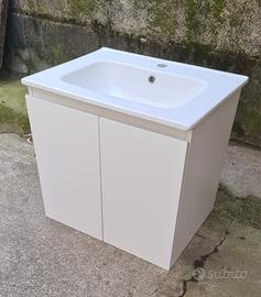 Lavabo in ceramica con mobiletto