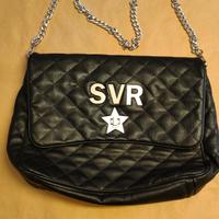 Borsa nera Paola T. tracolla catena argento