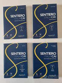 4 guide  sentieri Italia CAI numeri 1, 2, 6, 7
