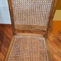 Sedie antiche in paglia di Vienna