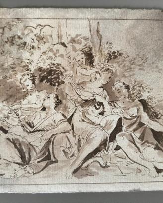 Carlo Cignani disegno antico schizzo bozza 1700