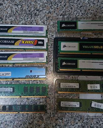 Lotto RAM DDR2 / DDR3 – Corsair XMS3, ValueSelect,