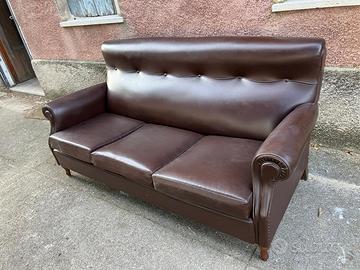 Divano in pelle Vintage anni 70