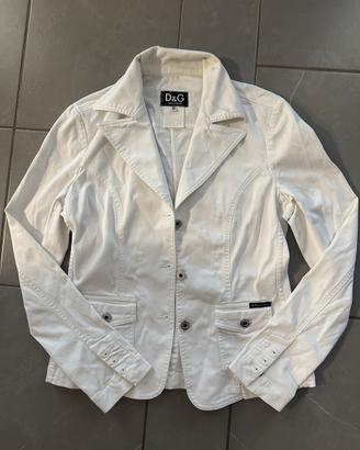 Giacca Jeans Bianca D&G Dolce & Gabbana Vintage