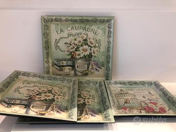Set 4 vassoi Shabby chic